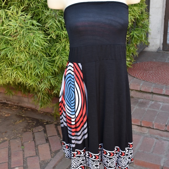 WOMEN'S DRESS MINA UK SIZE LARGE STRAPLESS - Picture 1 of 7